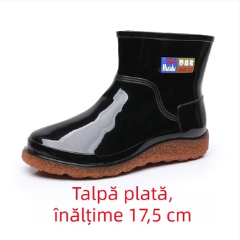 Cizme de ploaie pentru bărbați, din cauciuc, impermeabile, ușoare, cu talpă antiderapantă