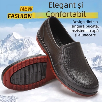 Ghete de ploaie din plastic, partea superioară din plastic, branț din piele artificială, căptușeală PU, înălțime joasă, unisex