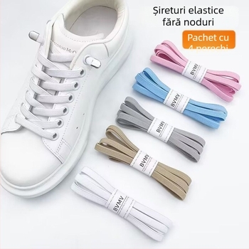 Șireturi elastice fără noduri, cu cataramă, pentru pantofi din pânză – primăvară