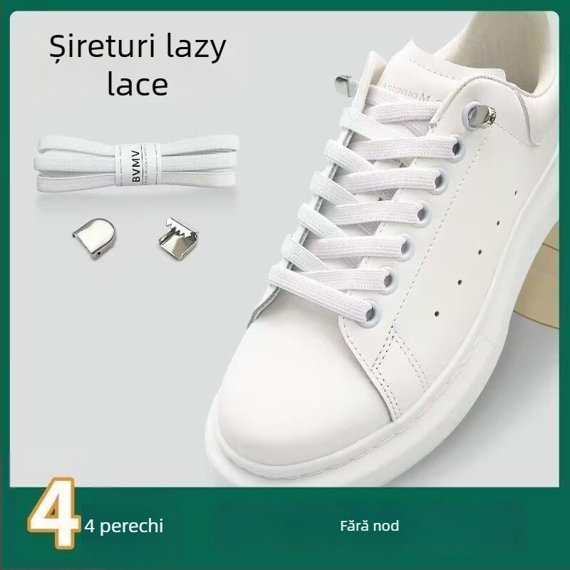 Șireturi elastice fără noduri, cu cataramă, pentru pantofi din pânză – primăvară