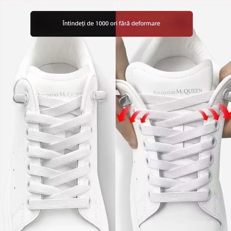 Șireturi elastice fără noduri, cu cataramă, pentru pantofi din pânză – primăvară