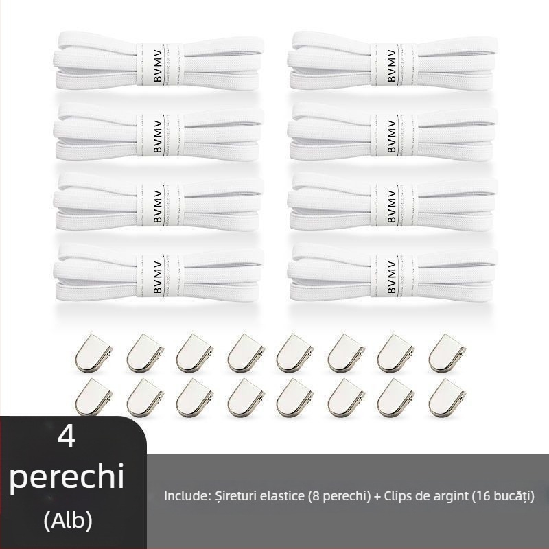 Șireturi elastice fără noduri, cu cataramă, pentru pantofi din pânză – primăvară