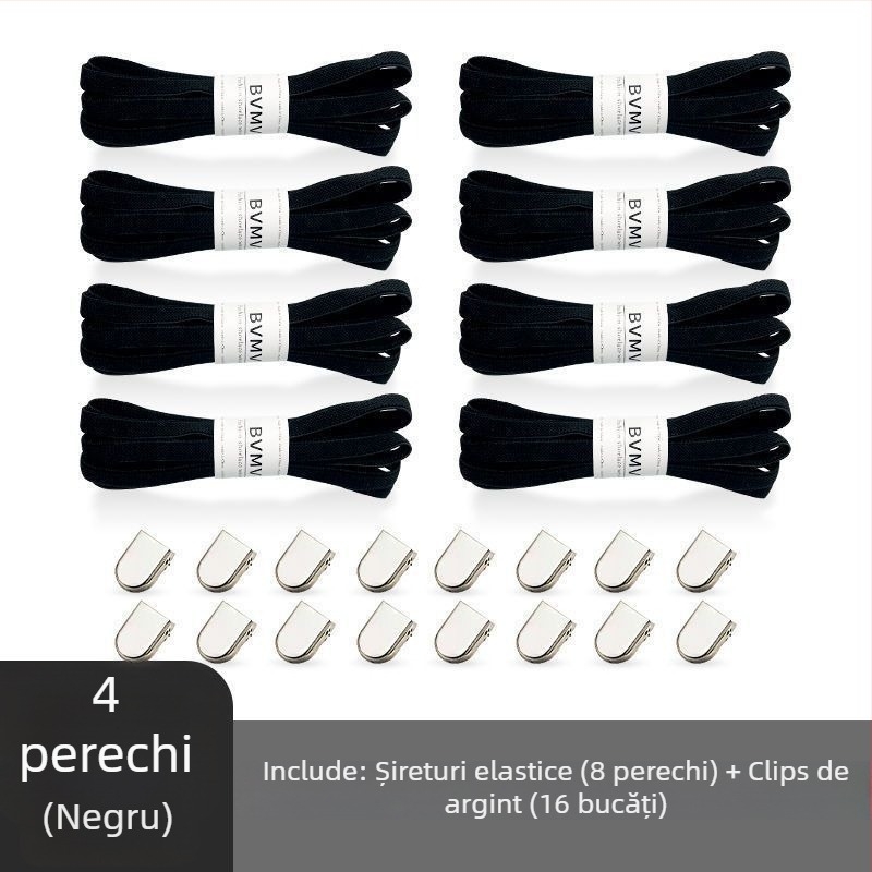 Șireturi elastice fără noduri, cu cataramă, pentru pantofi din pânză – primăvară