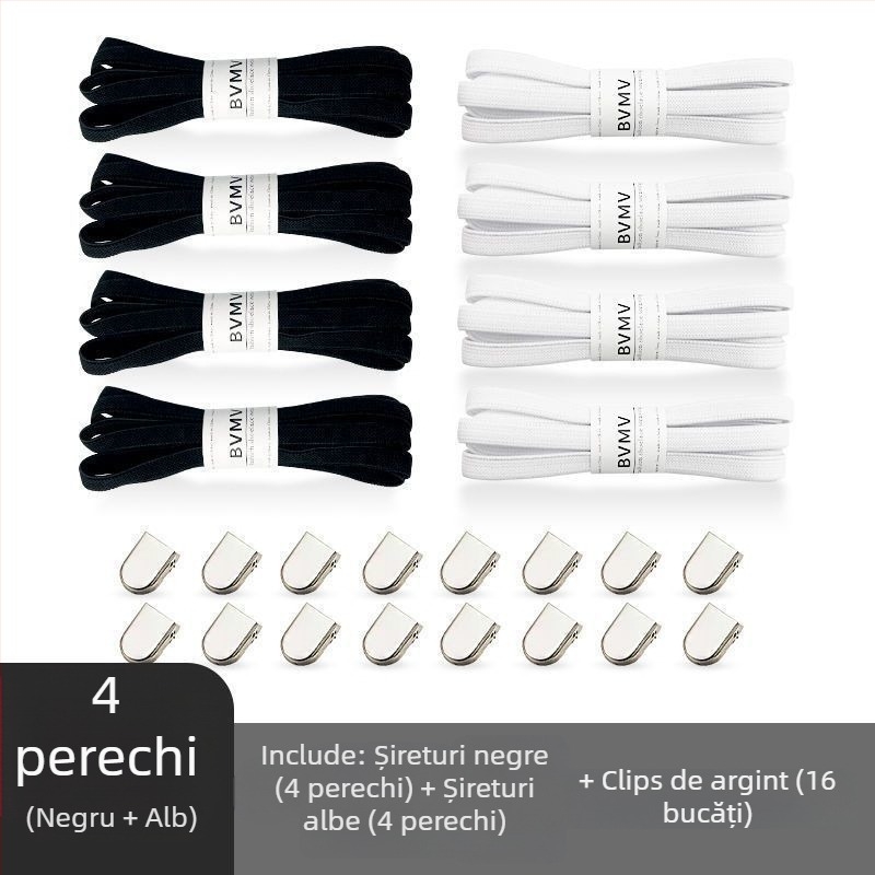 Șireturi elastice fără noduri, cu cataramă, pentru pantofi din pânză – primăvară