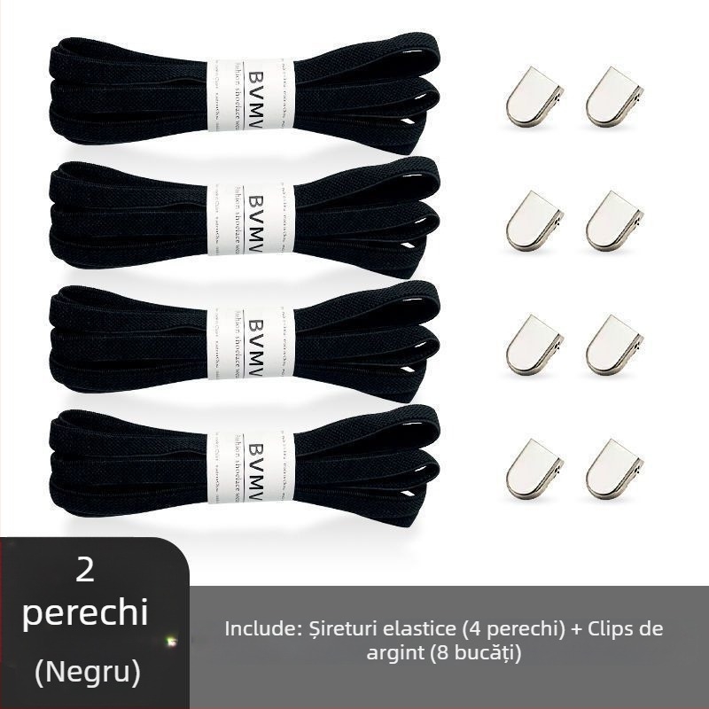 Șireturi elastice fără noduri, cu cataramă, pentru pantofi din pânză – primăvară