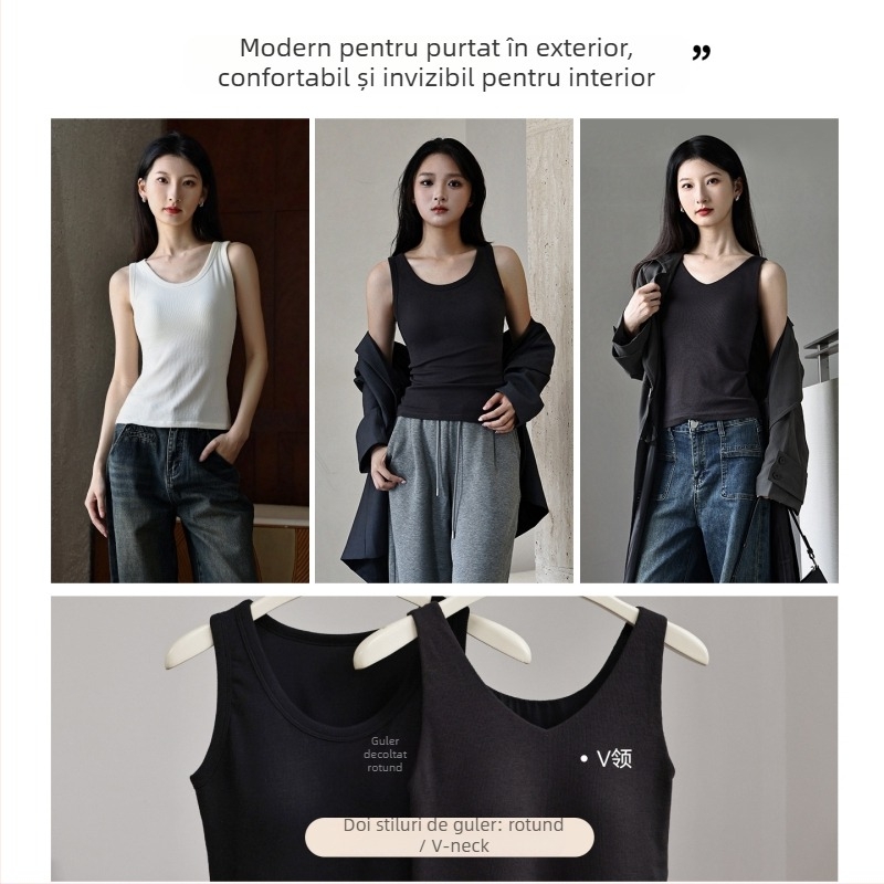 Vesta din lână Merino fără mâneci, cu guler rotund, pentru toamnă–iarna (Material principal: lână Merino; Sezon: toamnă-iarnă; Guler: rotund; Grosime: moderată 181-200 g/m²)