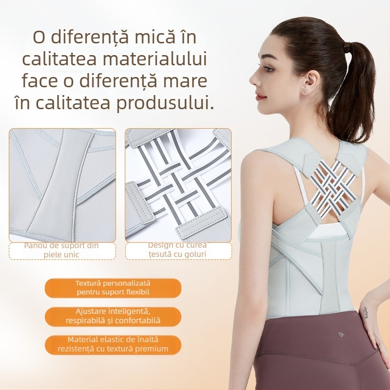 Pulan's 3X-H Bandă de corecție a spatelui cu deschidere la umeri și suport pentru talie – stil subțire, FDA certificat