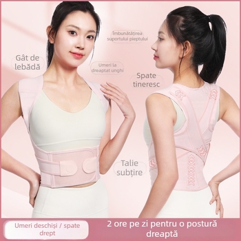Corector de postură pentru adulți și adolescenți, corset de spate unisex pentru întărire și corectare, Melody, model New h model, MA certificare, respirabil, susținere, compresie elastică, pentru spate