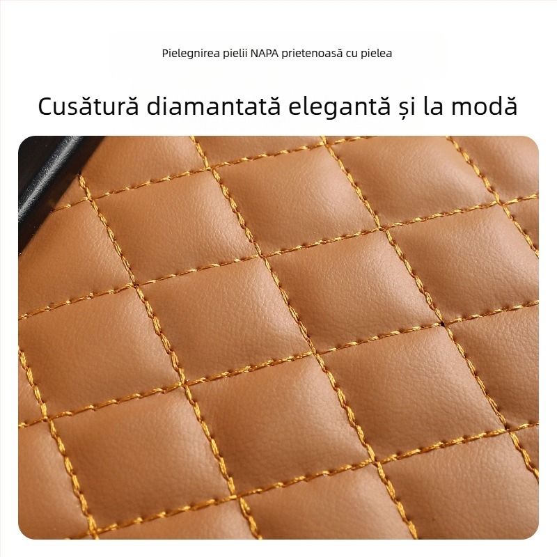 Pernă de înălțare pentru cotul din mașină cu buzunar de depozitare și cutie de șervețete — Universal, Piele, Fast too