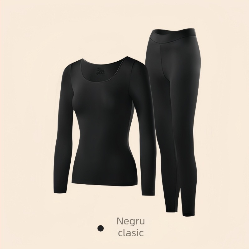 Set bază din nailon, fără cusături, ultra-subțire, cu două straturi, respirabil, menține căldura
