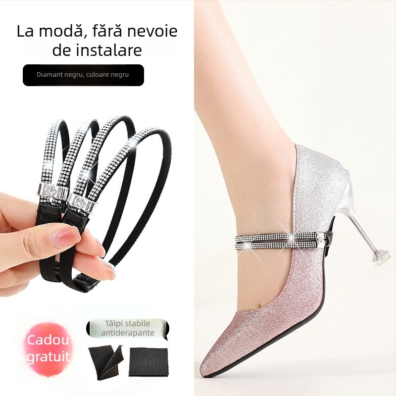 Bandă antialunecare pentru călcâi din PU – model High heels anti-falling heel straps, potrivit pentru încălțăminte de serviciu, expander de pantofi, primăvară, adulți
