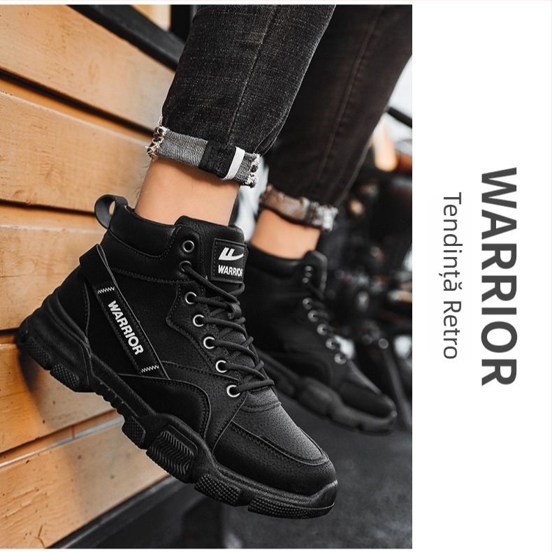 Pull Back Ghete bărbați - Snow Boots, Leisure stil, creștere înălțime, rezistență la uzură, absorbție șocuri, PU exterior, talpă din cauciuc antiderapant