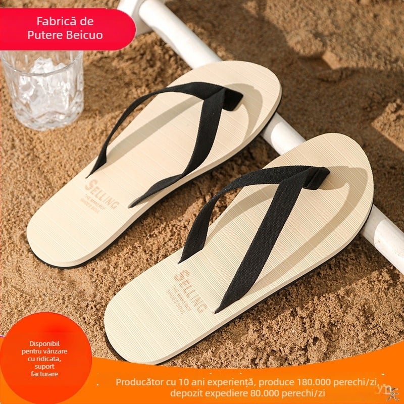 Beihan flip-flopuri casual pentru bărbați, cu deget deschis, parte superioară din PVC, talpă EVA, SGS certificat