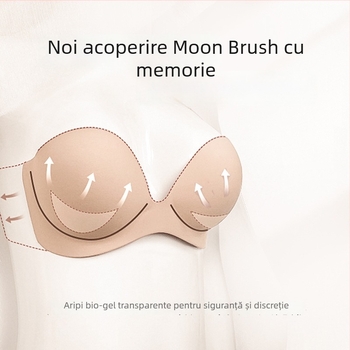 Patch sân Deep U cu inel din oțel, în formă V, fără bretele și fără spate, mărime mare, din bumbac