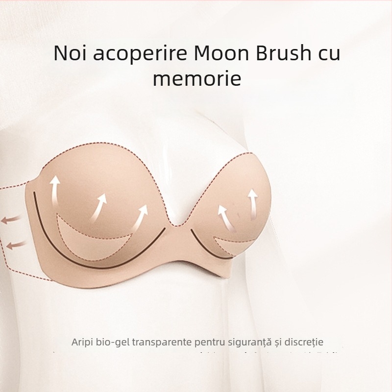 Patch sân Deep U cu inel din oțel, în formă V, fără bretele și fără spate, mărime mare, din bumbac