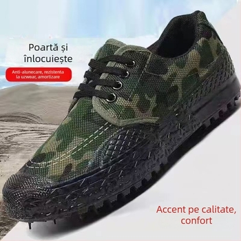 Pantofi de lucru unisex – respirabili, antiderapanti, absorbție a șocurilor; partea superioară din pânză, talpă turnată prin injecție