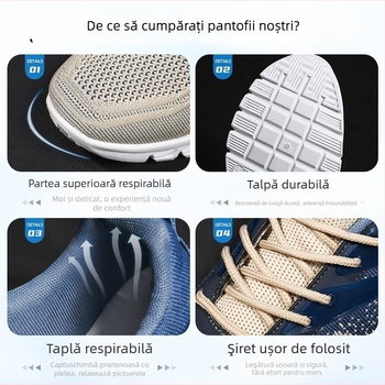 Pantofi bărbați în stil pescăresc, cu talpă medie, model din dungă, partea superioară din poliester respirabil, branț EVA, talpă PVC, închidere cu șiret în față