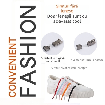 PC046 Sistemă de șireturi fără nod – șiret elastic, pentru adidași, pantofi din piele, botine, încălțăminte casual și din țesătură – lungime 1 m – Jin Ying