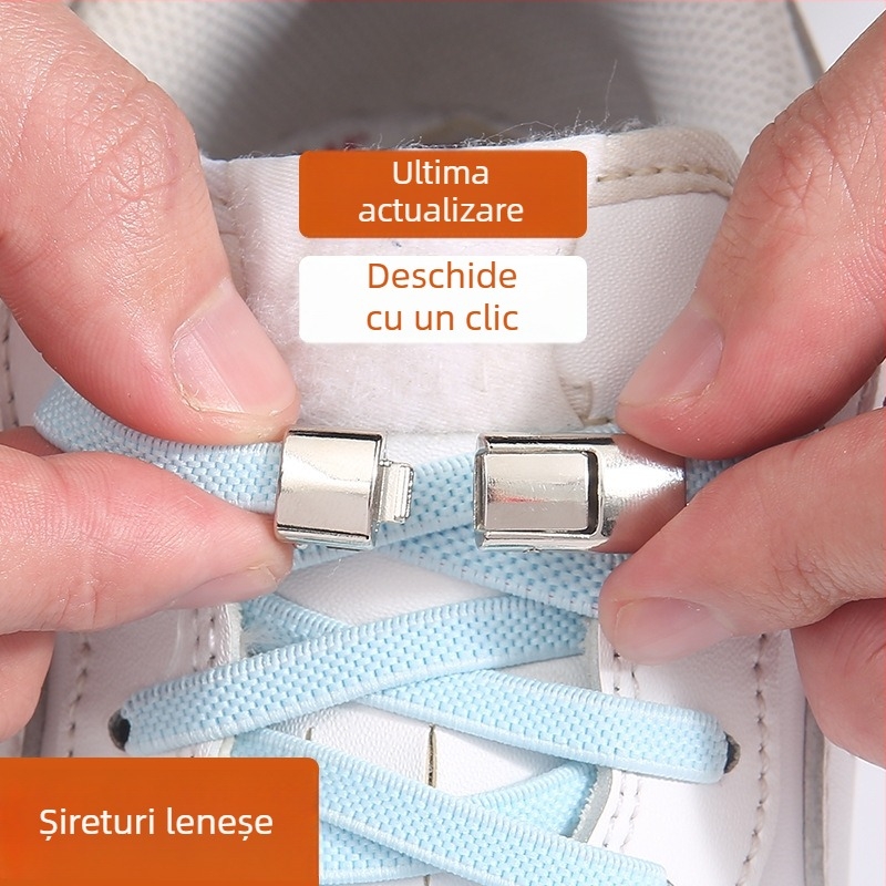 PC046 Sistemă de șireturi fără nod – șiret elastic, pentru adidași, pantofi din piele, botine, încălțăminte casual și din țesătură – lungime 1 m – Jin Ying