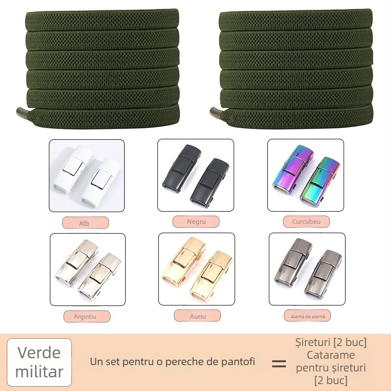 PC046 Sistemă de șireturi fără nod – șiret elastic, pentru adidași, pantofi din piele, botine, încălțăminte casual și din țesătură – lungime 1 m – Jin Ying