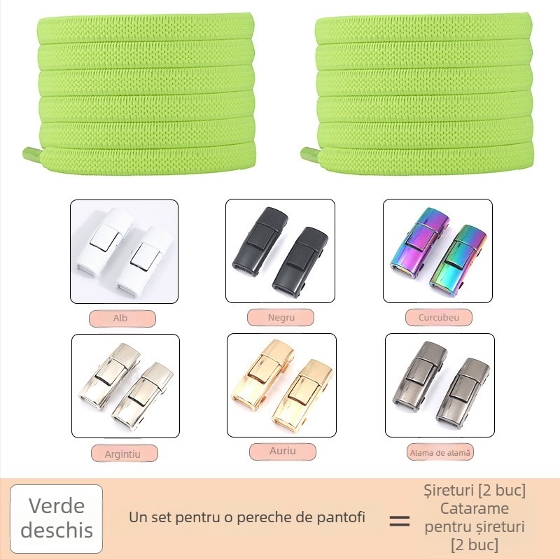 PC046 Sistemă de șireturi fără nod – șiret elastic, pentru adidași, pantofi din piele, botine, încălțăminte casual și din țesătură – lungime 1 m – Jin Ying