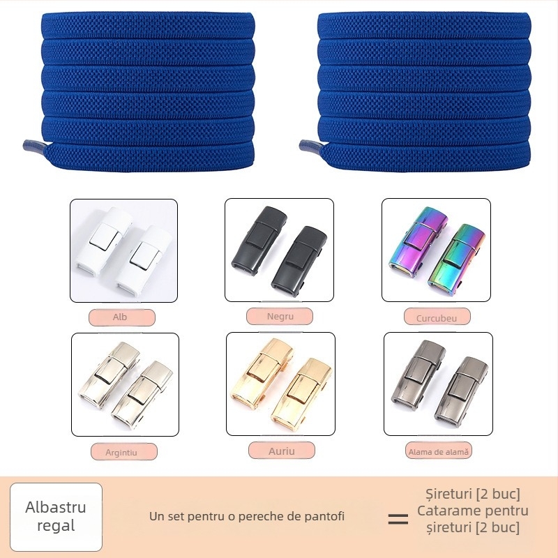 PC046 Sistemă de șireturi fără nod – șiret elastic, pentru adidași, pantofi din piele, botine, încălțăminte casual și din țesătură – lungime 1 m – Jin Ying