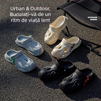 Sandale Crocs pentru bărbați, EVA, respirabile, antiderapante, talpă turnată prin injecție
