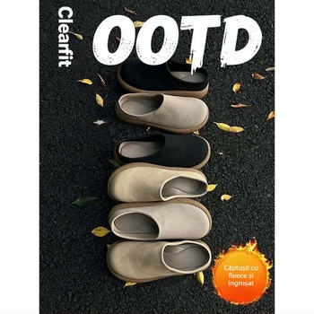 Pantofi bărbați slip-on cu vârf închis, partea superioară din piele sintetică, talpă PVC, talpă Turnată prin injecție, stil leisure