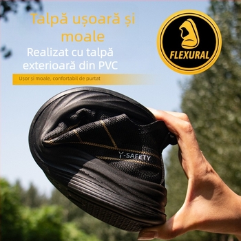 Pantofi de protecție pentru muncă, antișoc și anti-perforație, ușori, respirabili, antiderapante și durabili, din plasă ușoară, vârf din plastic