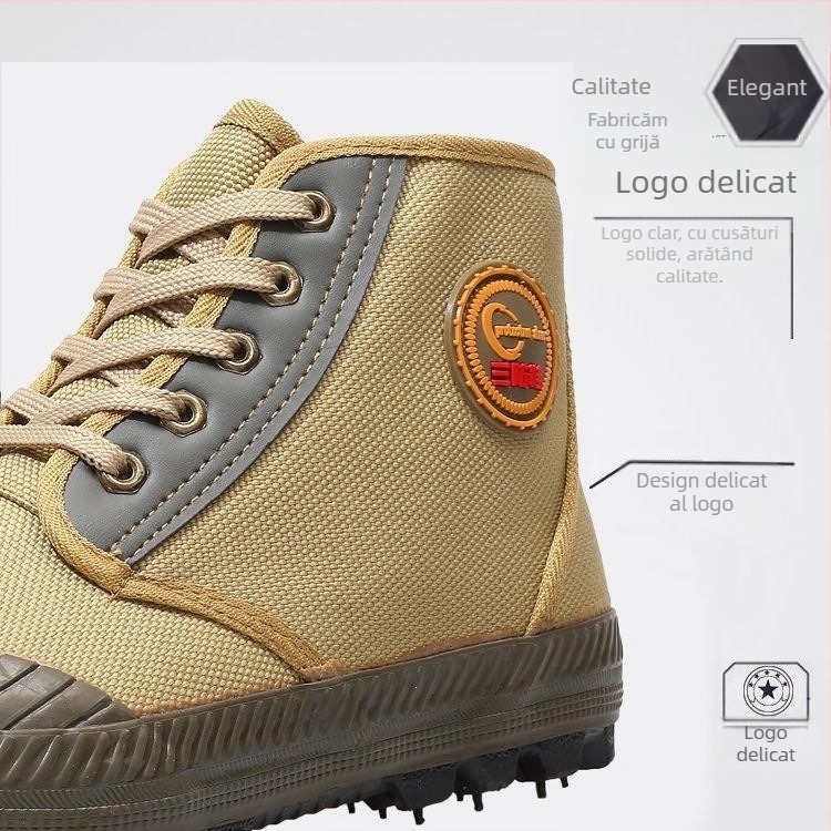 Încălțăminte de lucru unisex, partea superioară din bumbac, branț textil, talpă injectată, toc 3-5 cm