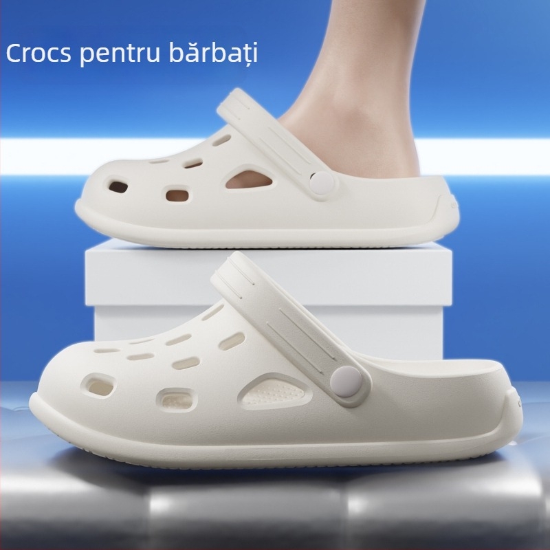Sandale pentru bărbați din EVA, cu talpă antiderapantă, respirabile, slip-on, vârf închis, talpă groasă