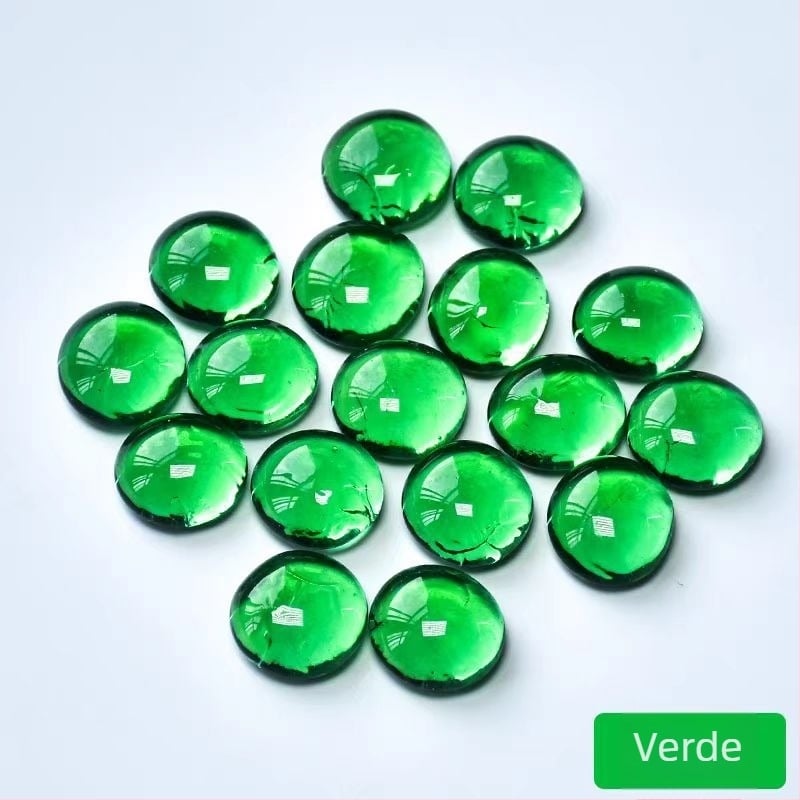 Mărgele plate din sticlă pentru hidroponie și acvariu — pietre decorative de peisaj, 500 g