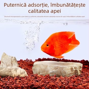 Substrat din piatră vulcanică pentru acvariu – amenajare peisaj, activarea calității apei, 25 kg, Hengshuo