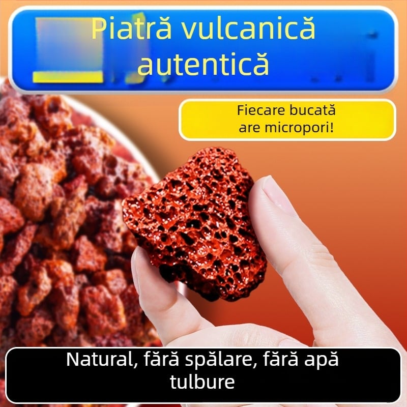 Substrat din piatră vulcanică pentru acvariu – amenajare peisaj, activarea calității apei, 25 kg, Hengshuo