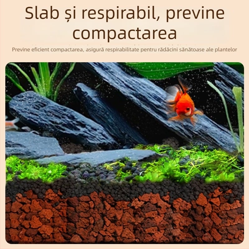 Substrat din piatră vulcanică pentru acvariu – amenajare peisaj, activarea calității apei, 25 kg, Hengshuo