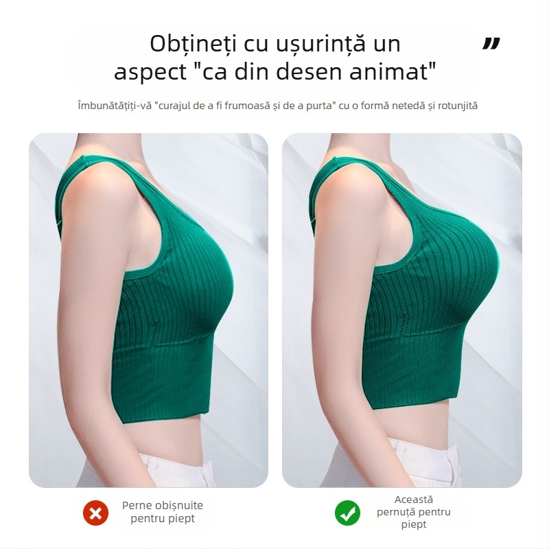 Patch siliconat pentru bust pentru rochie de mireasă — pentru sân mici, push-up, anti-alunecare, grosime 5 cm, invizibil sub haine