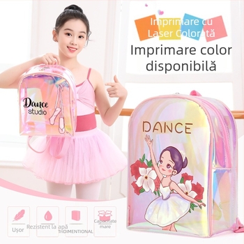 Rucsac de dans pentru fete, din PU – curea de umăr curbată, imprimeu anime, potrivit pentru sporturi în interior