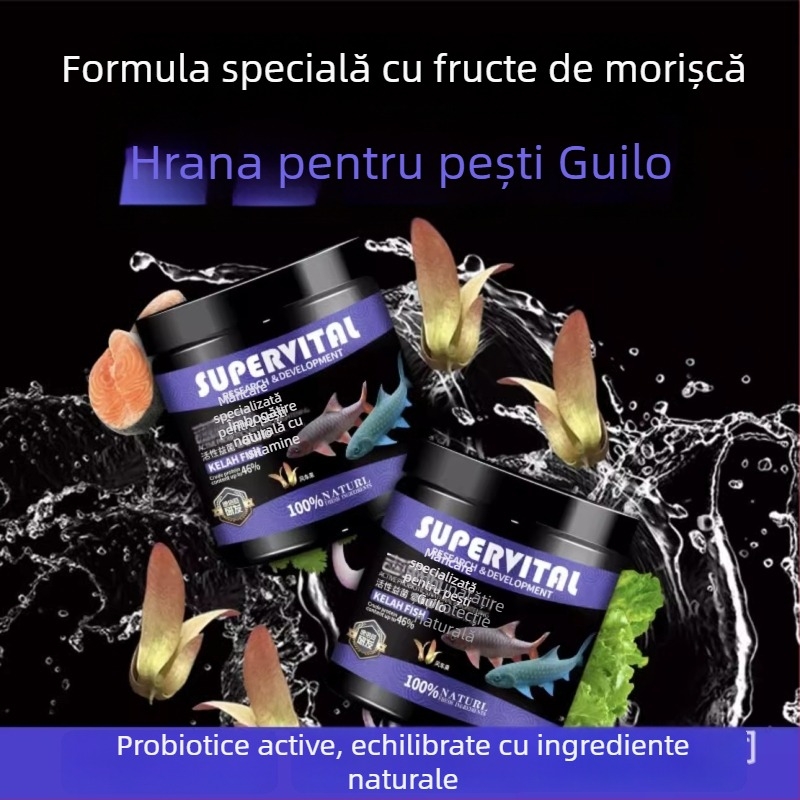 Hrană pentru pești de acvariu Gilo fish feed – neimportată; 24 sticle pe carton; 1 kg; cod produs: Gilo fish feed