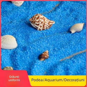 Nisip decorativ pentru micro peisaje (albastru marin), pe bază de piatră, 500 g, pentru decor