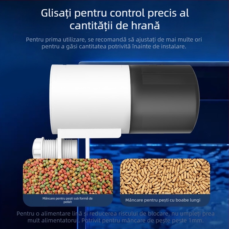 Hrănitor automat pentru acvariu – inteligent, cu temporizare reglabilă, pentru koi și peștișorii de aur, din plastic, Naichong