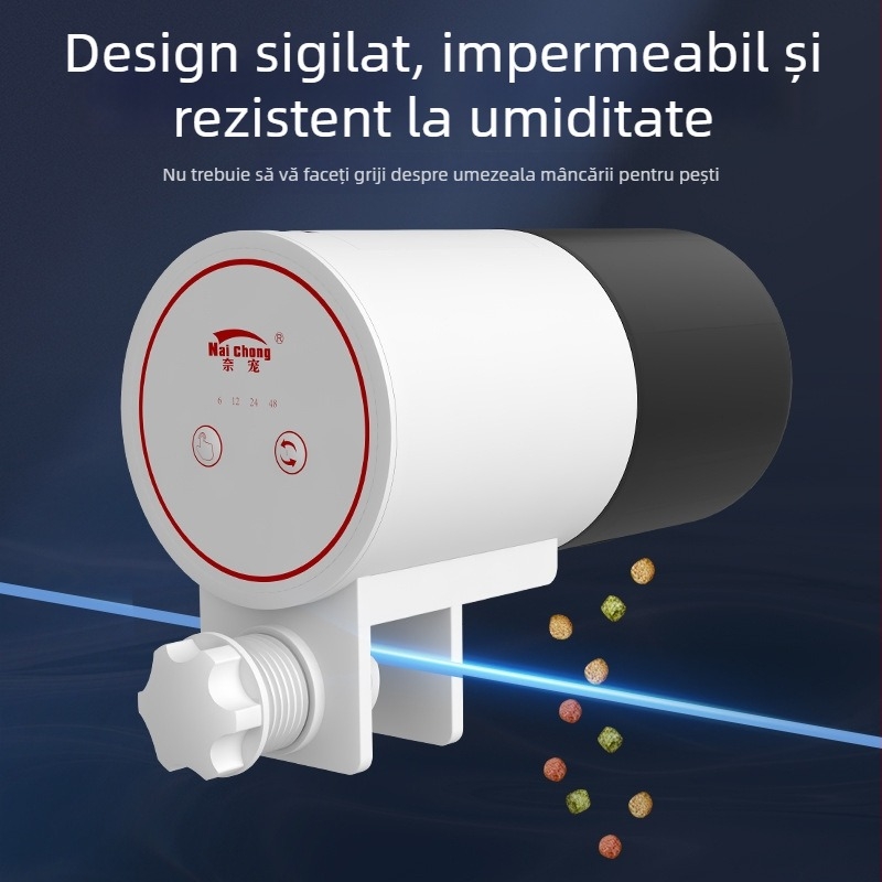 Hrănitor automat pentru acvariu – inteligent, cu temporizare reglabilă, pentru koi și peștișorii de aur, din plastic, Naichong