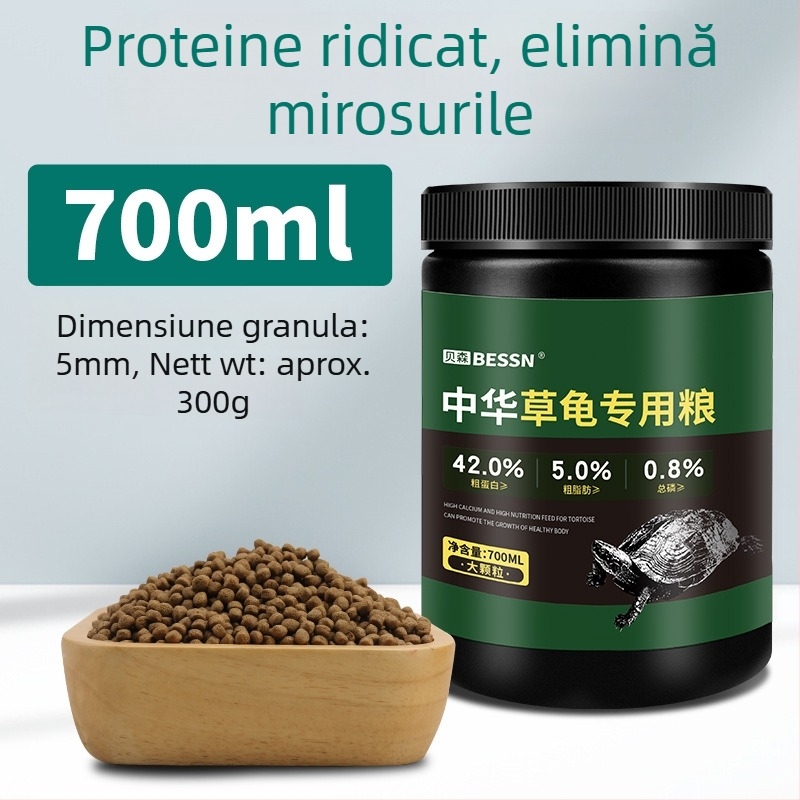 Hrană pentru țestoase – granule pentru animale de acvariu, 800 g, pachet 10, brand BESSN