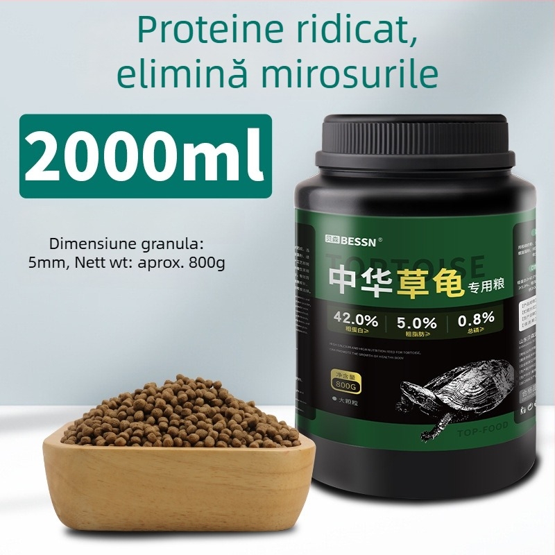 Hrană pentru țestoase – granule pentru animale de acvariu, 800 g, pachet 10, brand BESSN