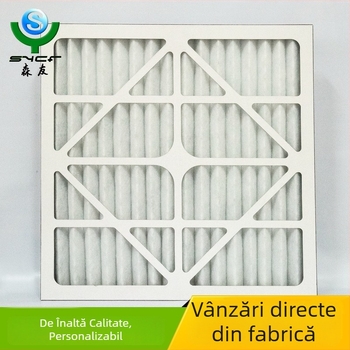 Filtru de aer tip placă pentru sistem de aer proaspăt – eficiență grosieră G3/G4, placă și cadru, model SY-GLQ-3003, zonă de filtrare 1000