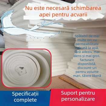 Bumbac filtrant pentru acvariu, alb, biochimic, îngroșat, cu densitate mare (Brand: Qi Le Tao; Material: Plastic; Greutate: 600 g)