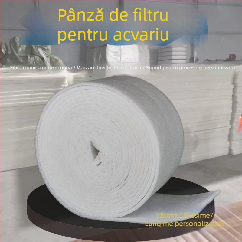 Bumbac filtrant pentru acvariu, alb, biochimic, îngroșat, cu densitate mare (Brand: Qi Le Tao; Material: Plastic; Greutate: 600 g)