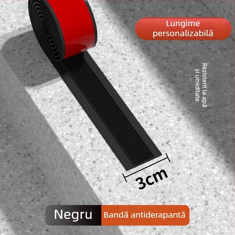 Covoraș antiderapant pentru trepte, PVC, autoadeziv, impermeabil, rezistent la uzură