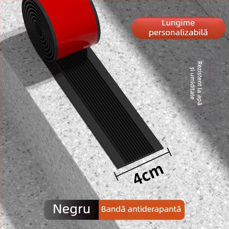Covoraș antiderapant pentru trepte, PVC, autoadeziv, impermeabil, rezistent la uzură