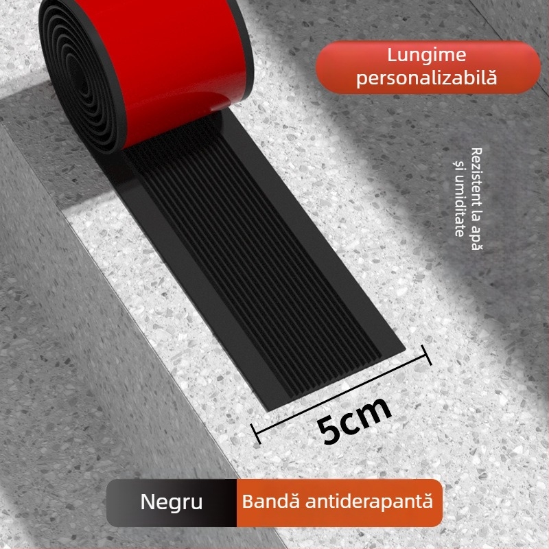 Covoraș antiderapant pentru trepte, PVC, autoadeziv, impermeabil, rezistent la uzură