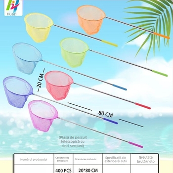 Nete de pescuit retractabile cu 5 secțiuni din plastic pentru copii, echipament de acvariu, origine Shandong